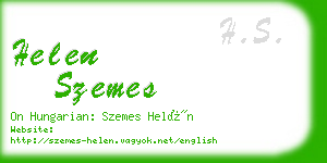 helen szemes business card